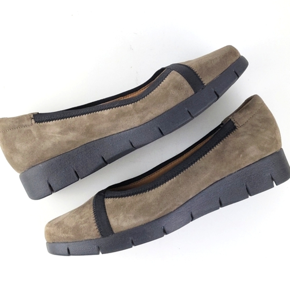 Clarks Artisan Daelyn Hill Suede Leather  Tan & Black Platform Low Wedge… - Picture 9 of 16